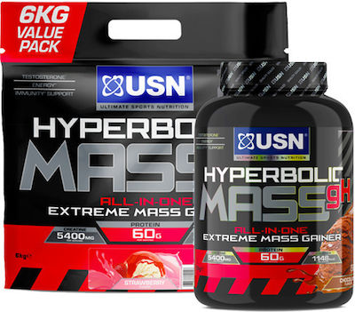 USN Hardcode Hyperbolic Mass cu aromă de Căpșuni 6kg