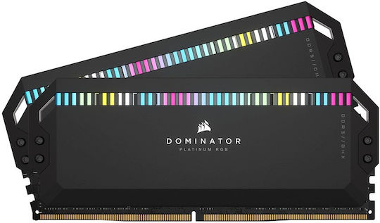 Corsair Dominator Platinum RGB 64GB DDR5 RAM mit 2 Modulen (2x32GB) und Geschwindigkeit 5600 für Schreibtisch
