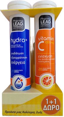 Pharmalead Hydro & Βιταμίνη C 1000mg Supplement for Immune Support 40 eff. tabs Orange