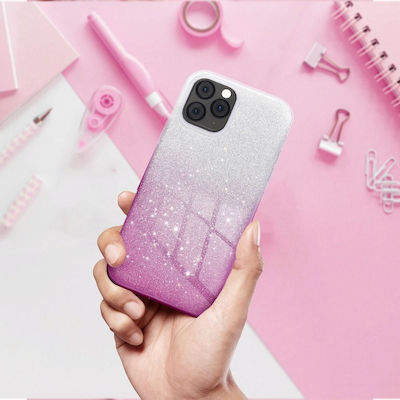 Forcell Shining Silicone Back Cover Silver / Pink (Galaxy A13 4G)