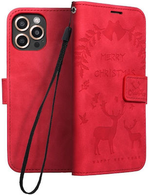 Forcell Mezzo Synthetic Leather Wallet Red (Redmi Note 10 5G / Poco M3 Pro)