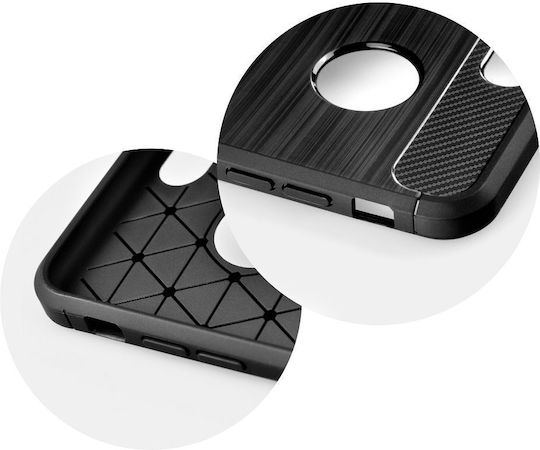 Forcell Carbon Back Cover Σιλικόνης Μαύρο (Realme C31)
