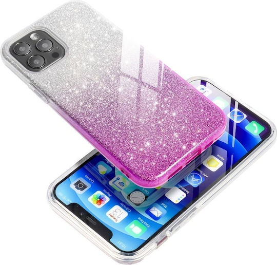 Forcell Shining Back Cover Silicone Clear / Pink (Redmi Note 11 Pro)