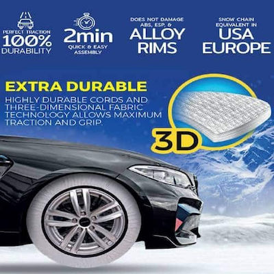 Matte Super X Series Anti-slip Snow Socks Medium Passenger Car 2pcs