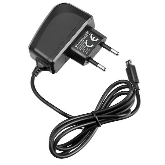 Blue Star Ladegerät mit integriertem Kabel Micro-USB Schwarzs (5901737411532)
