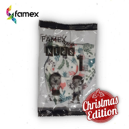 Famex Kids Mask FFP2 NR Protective Mask FFP2 Kids Christmas Edition 10pcs