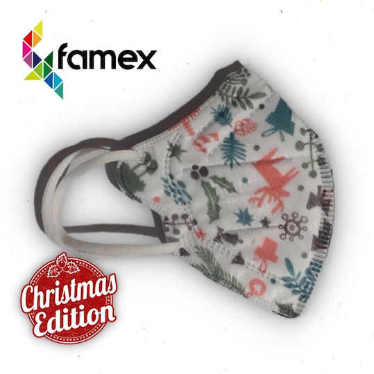 Famex Kids Mask FFP2 NR Protective Mask FFP2 Kids Christmas Edition 10pcs