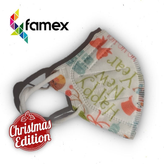 Famex Kids Mask FFP2 NR Protective Mask FFP2 Kids Christmas Edition 10pcs