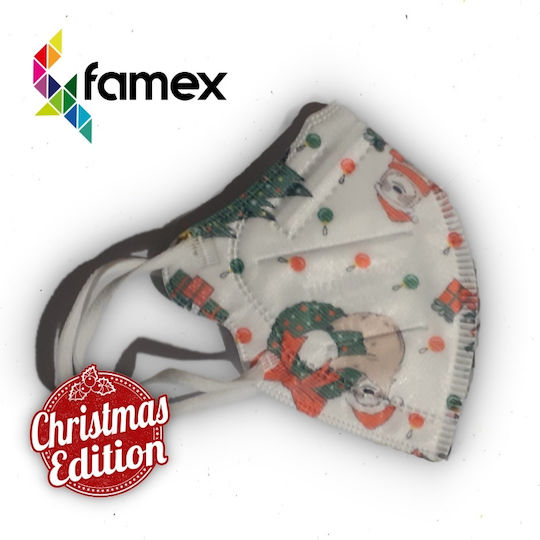 Famex Kids Mask FFP2 NR Protective Mask FFP2 Kids Christmas Edition 10pcs