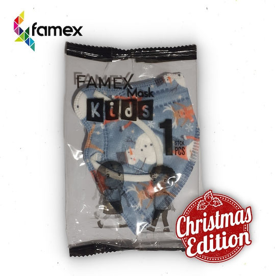 Famex Kids Mask FFP2 NR Protective Mask FFP2 Kids Christmas Edition 10pcs