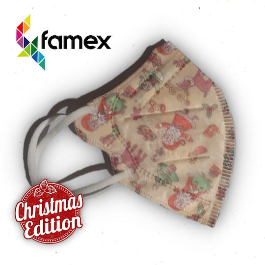 Famex Kids Mask FFP2 NR Protective Mask FFP2 Kids Christmas Edition 10pcs