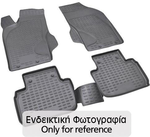 Novline Set of Front and Rear Mats 4pcs Tray Type for Mercedes-Benz GLA 2014 Black