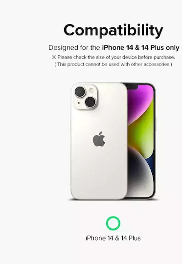 Ringke Protector 2-Pack Προστασία Κάμερας Tempered Glass Διάφανο για το iPhone 14 / 14 Plus