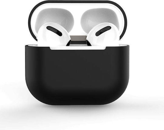 Hurtel Soft Silicone Case Black for Apple AirPods 3