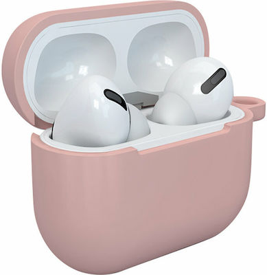 Hurtel Soft Hülle Silikon mit Haken in Rosa Farbe für Apple AirPods 3