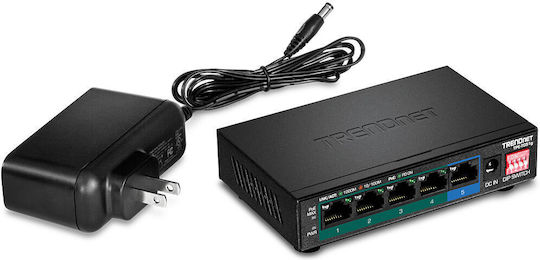 Trendnet TPE-TG51G v1.0R Unmanaged L2 PoE+ Switch με 5 Θύρες Gigabit (1Gbps) Ethernet