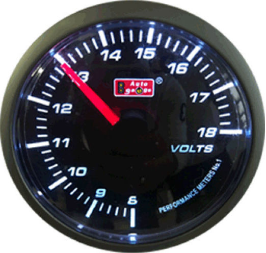 Auto Gauge Ψηφιακό Όργανο Βολτόμετρο Αυτοκινήτου 60mm Φιμέ Ηλεκτρικό 270 Μοίρες