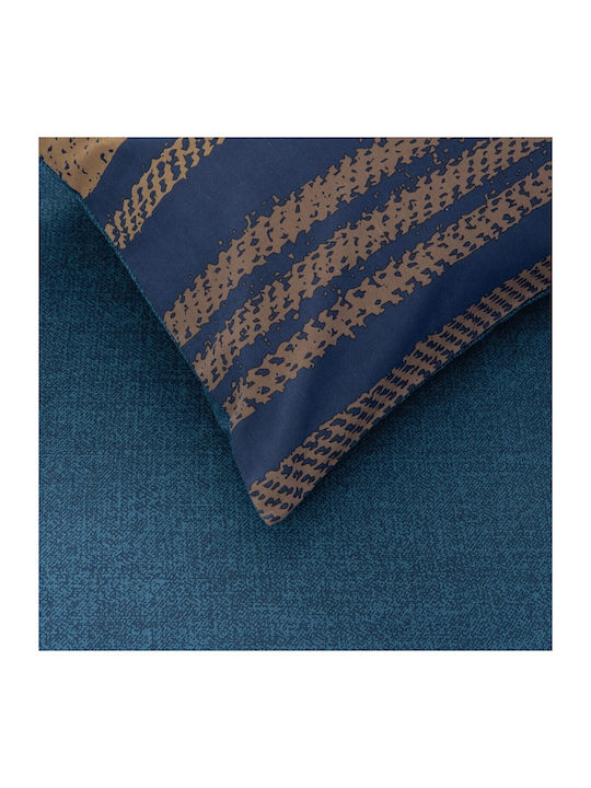 Kocoon Set Cearșafuri Single cu Elastic 100x200+30cm. Tena Albastru 3buc
