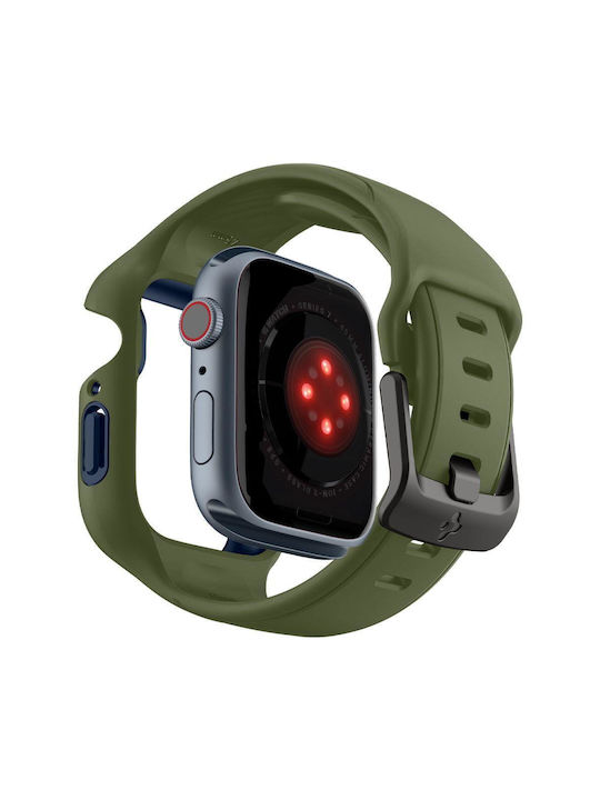 Spigen Liquid Air Pro Silikonhülle Moss Green für Apple Watch 45mm