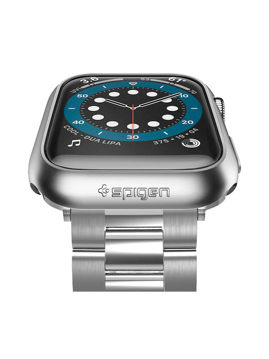 Spigen Thin Fit Plastic Case in Silver color for Apple Watch 44mm