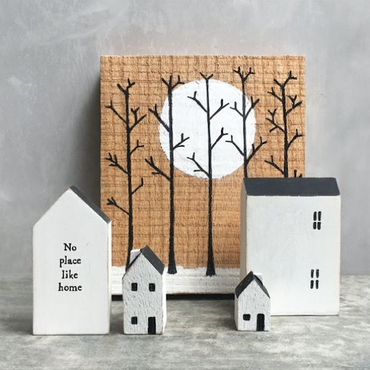 Synchronia Decorative Home No Place Like Home made of Wooden 6.8x9cm 1pcs
