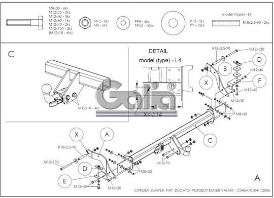 Galia Abschlepphaken Auto Citroen Pullover