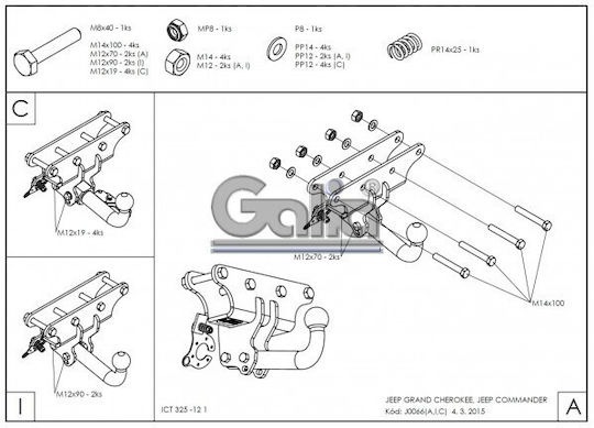 Galia Abschlepphaken Auto Jeep Kommandant