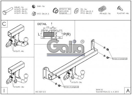 Galia Abschlepphaken Auto BMW X4