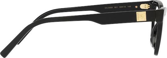 Dolce & Gabbana Women's Acetate Butterfly Black Prescription Eyeglass Frames DG3359 501