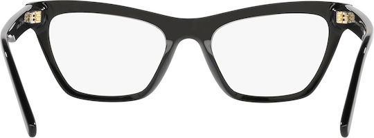Dolce & Gabbana Women's Acetate Butterfly Black Prescription Eyeglass Frames DG3359 501