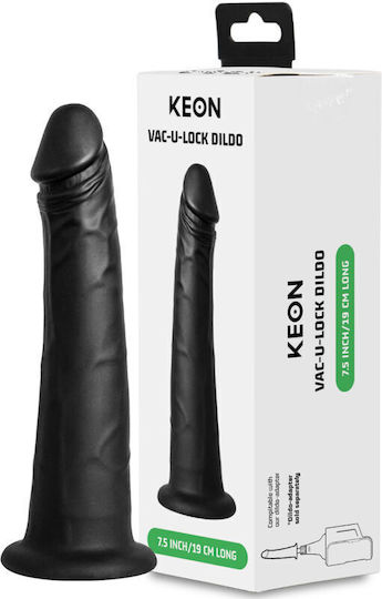 Kiiroo Keon Vac-U-Lock Realistic Dildo Black 19cm