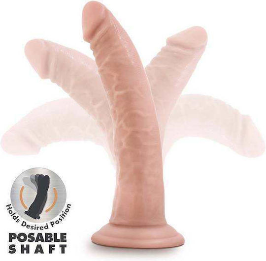 Dr. Skin Plus Posable Ρεαλιστικό Dildo με Βεντούζα Vanilla 19cm