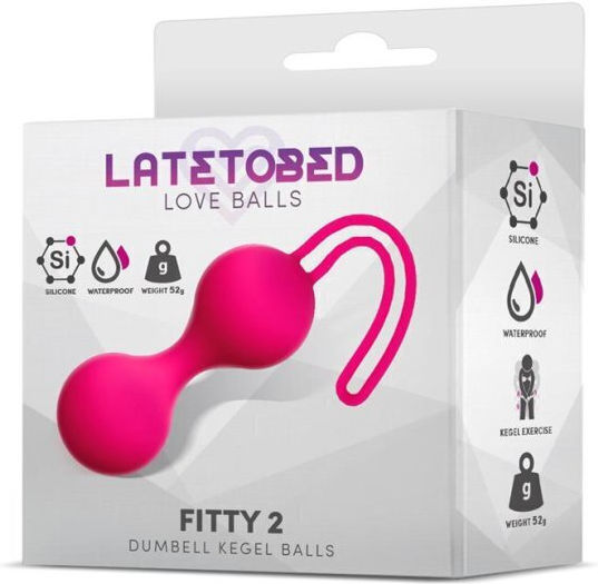 LateToBed Love Balls Fitty 2 Bile vaginale 52gr Rose Red