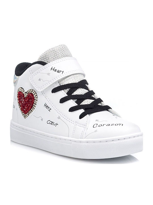 Kids Sneakers High with Scratch White