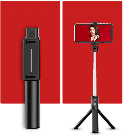 Earldom ET-ZP23 Selfie Stick με Bluetooth Μαύρο