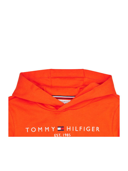 Kids Sweatshirt with Hood and Pockets Orange Essential