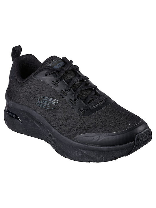 Skechers Arch Fit Dlux Ανδρικά Sneakers Μαύρα