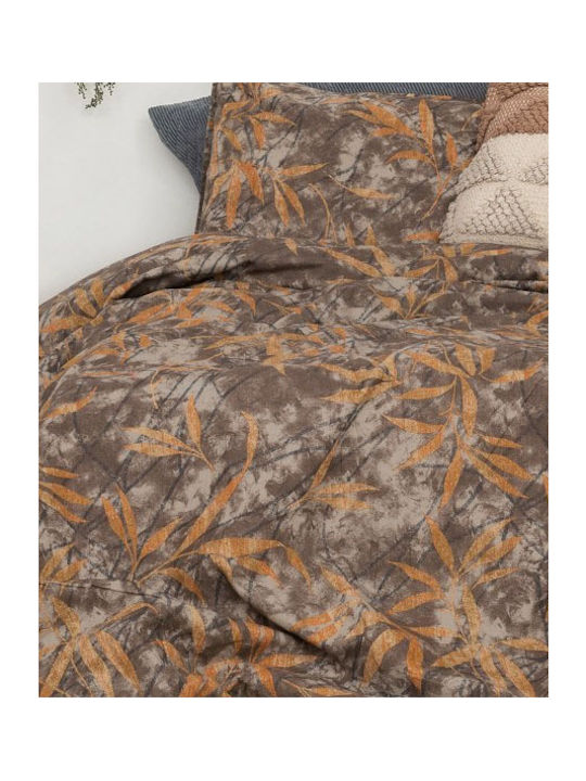 Palamaiki Flannel Beauty FB0217 Σετ Σεντόνια Μονά Φανελένια με Λάστιχο 110x200+30εκ. Καφέ (3τμχ)