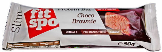 Fit Spo Slim Protein Bar Bar with 50% Protein & Flavor Chocolate Brownie 50gr