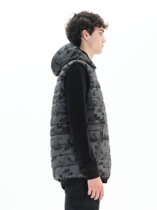 Sleeveless Winter Jacket Puffer Olive