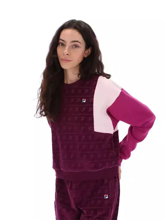 Fila Women's Velvet Sweatshirt Purple
