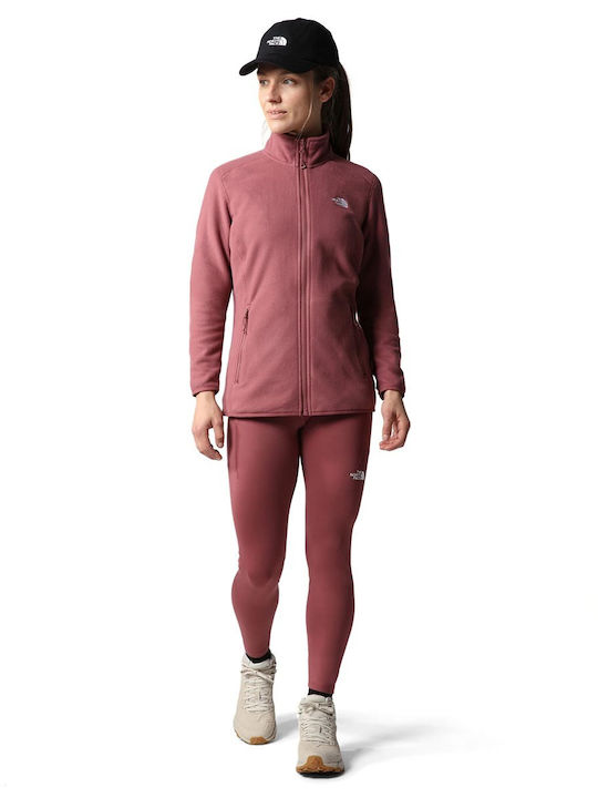 100 Glacier Women's Cardigan with Zipper Pink