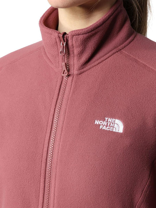 100 Glacier Women's Cardigan with Zipper Pink