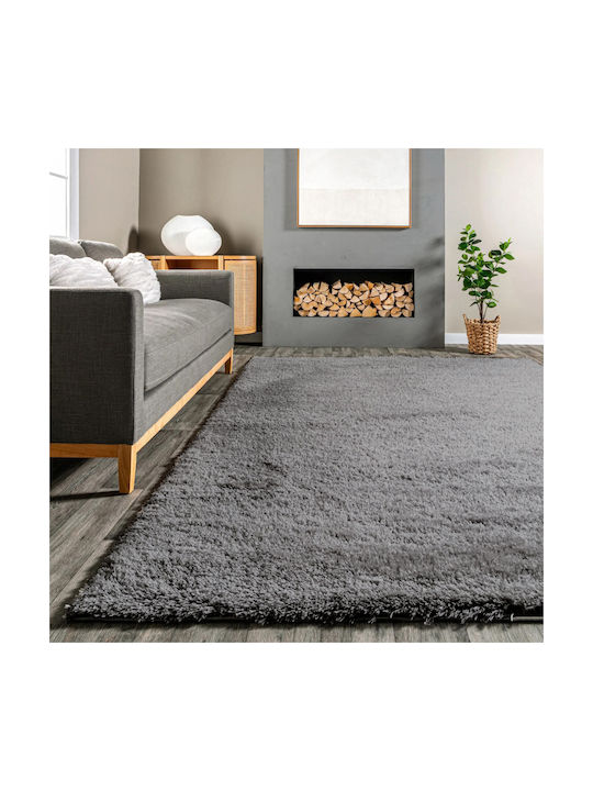 Saray Home Soft Χαλί Ορθογώνιο Shaggy Γκρι 200x270cm