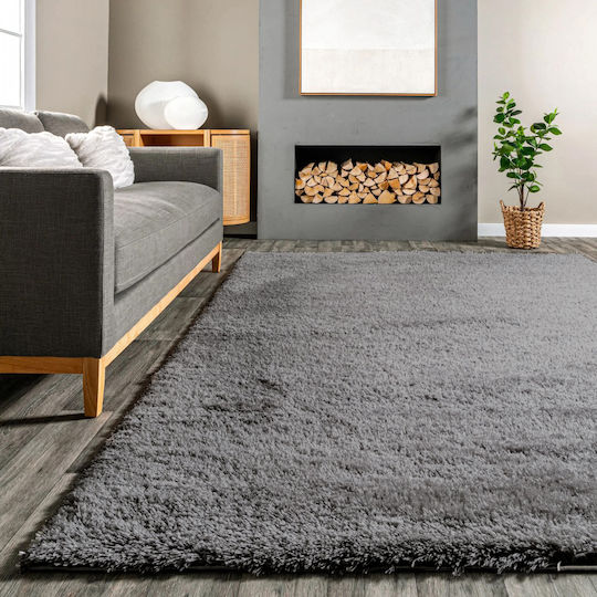 Saray Home Soft Χαλί Ορθογώνιο Shaggy Γκρι 200x270cm