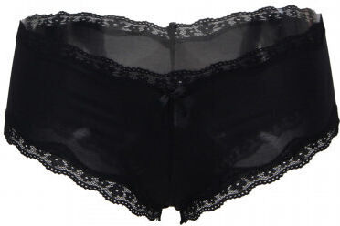 CyprusLoveShop Femei Sexy Șir de caractere Tanga cu tiv de dantelă Black