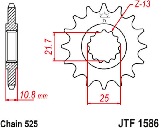 JT Sprockets Front Sprocket 16 Teeth for Yamaha TDM 850 1996-1998