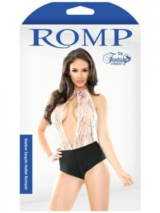 Fantasy Lingerie Harlow Sequin Halter Romper Multicolour