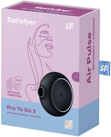 Satisfyer Pro To Go 3 Αναρροφητής Αιδοίου με Δόνηση Air Pulse Stimulator & Vibrator Black