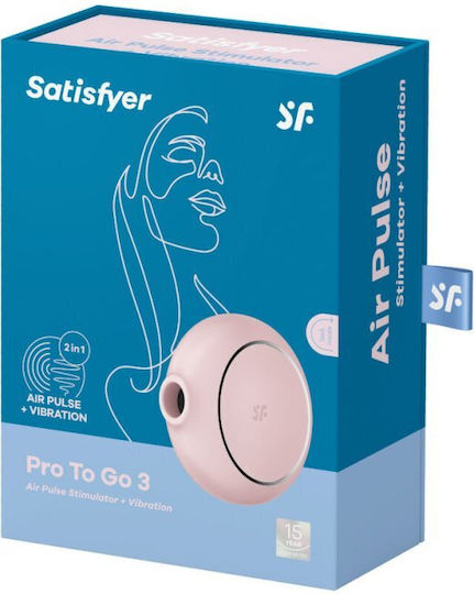 Satisfyer Pro To Go 3 Αναρροφητής Αιδοίου με Δόνηση Air Pulse Stimulator & Vibrator Pink
